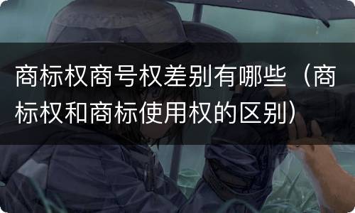 商标权商号权差别有哪些（商标权和商标使用权的区别）