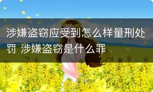 涉嫌盗窃应受到怎么样量刑处罚 涉嫌盗窃是什么罪