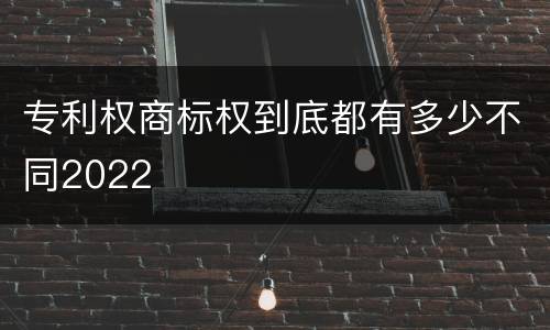 专利权商标权到底都有多少不同2022
