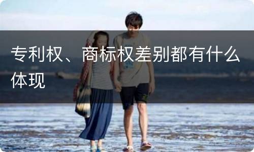 专利权、商标权差别都有什么体现