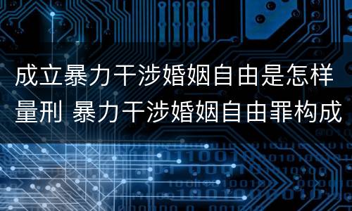 成立暴力干涉婚姻自由是怎样量刑 暴力干涉婚姻自由罪构成要件