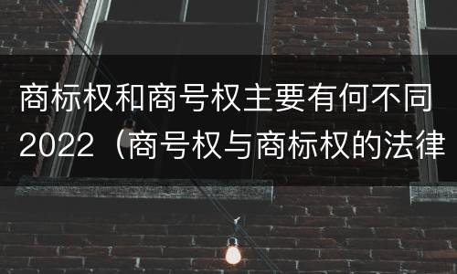商标权和商号权主要有何不同2022（商号权与商标权的法律冲突与解决）