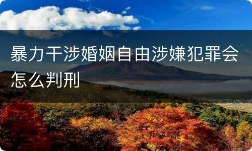 暴力干涉婚姻自由涉嫌犯罪会怎么判刑