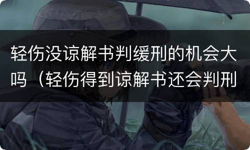 轻伤没谅解书判缓刑的机会大吗（轻伤得到谅解书还会判刑吗）