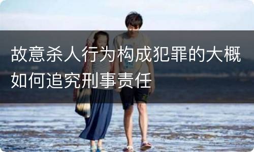 故意杀人行为构成犯罪的大概如何追究刑事责任