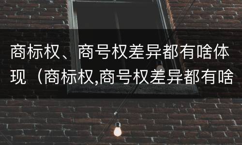 商标权、商号权差异都有啥体现（商标权,商号权差异都有啥体现）