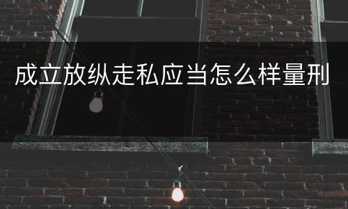 成立放纵走私应当怎么样量刑