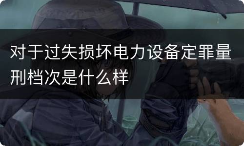 对于过失损坏电力设备定罪量刑档次是什么样