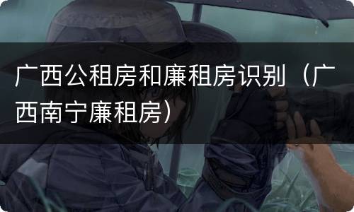 广西公租房和廉租房识别（广西南宁廉租房）