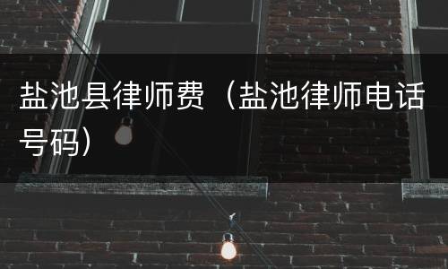 盐池县律师费（盐池律师电话号码）