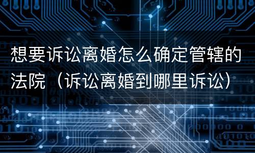 想要诉讼离婚怎么确定管辖的法院（诉讼离婚到哪里诉讼）