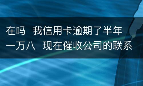 在吗  我信用卡逾期了半年  一万八  现在催收公司的联系到我  五天必须还钱