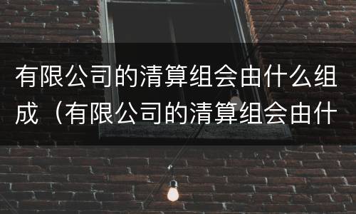 有限公司的清算组会由什么组成（有限公司的清算组会由什么组成部门）