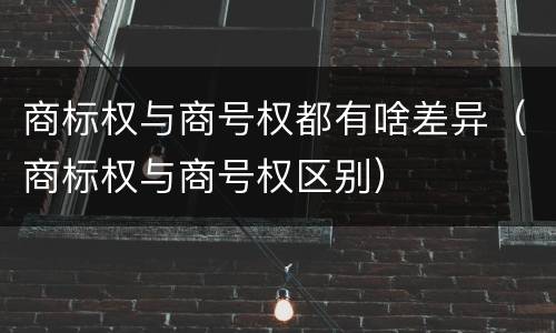 商标权与商号权都有啥差异（商标权与商号权区别）