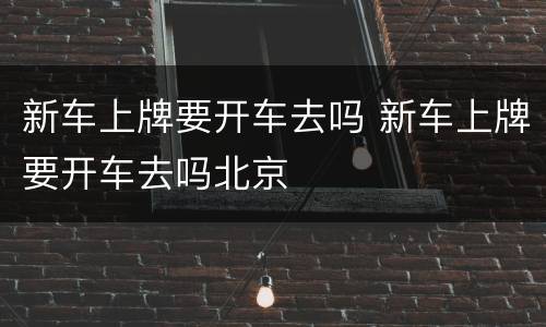 新车上牌要开车去吗 新车上牌要开车去吗北京