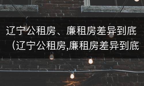 辽宁公租房、廉租房差异到底（辽宁公租房,廉租房差异到底大不大）
