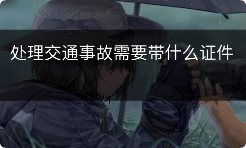 处理交通事故需要带什么证件