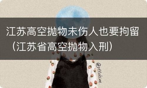 江苏高空抛物未伤人也要拘留（江苏省高空抛物入刑）
