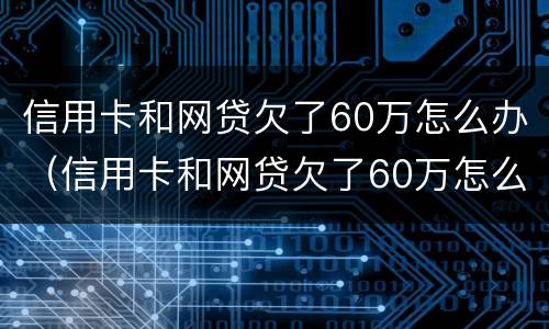 信用卡和网贷欠了60万怎么办（信用卡和网贷欠了60万怎么办呢）