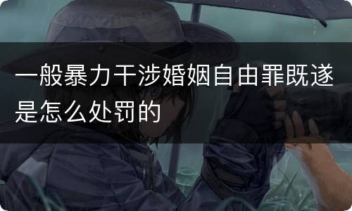 一般暴力干涉婚姻自由罪既遂是怎么处罚的