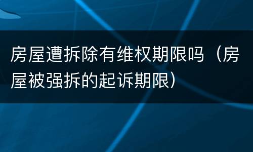 房屋遭拆除有维权期限吗（房屋被强拆的起诉期限）