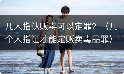 几人指认贩毒可以定罪？（几个人指证才能定贩卖毒品罪）