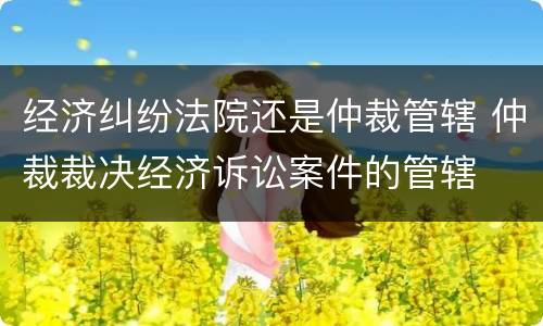 经济纠纷法院还是仲裁管辖 仲裁裁决经济诉讼案件的管辖