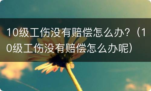 10级工伤没有赔偿怎么办?（10级工伤没有赔偿怎么办呢）