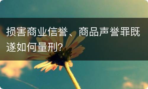 损害商业信誉、商品声誉罪既遂如何量刑？