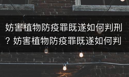 妨害植物防疫罪既遂如何判刑? 妨害植物防疫罪既遂如何判刑