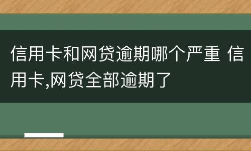 信用卡和网贷逾期哪个严重 信用卡,网贷全部逾期了