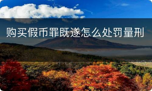 购买假币罪既遂怎么处罚量刑