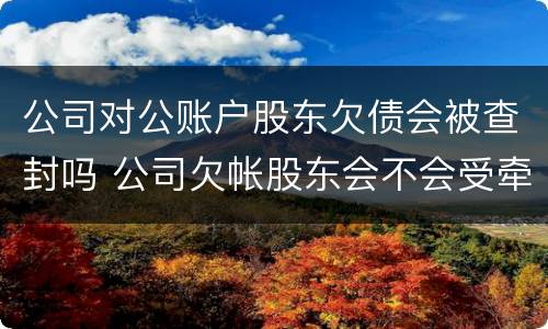 公司对公账户股东欠债会被查封吗 公司欠帐股东会不会受牵连