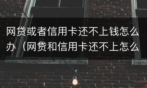 网贷或者信用卡还不上钱怎么办（网贷和信用卡还不上怎么办）