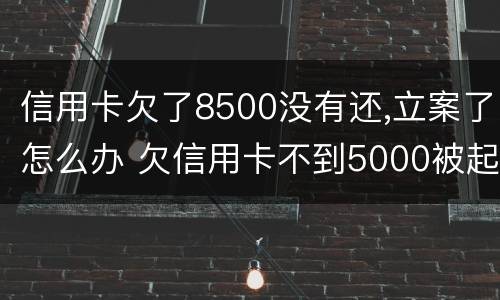 信用卡欠了8500没有还,立案了怎么办 欠信用卡不到5000被起诉了