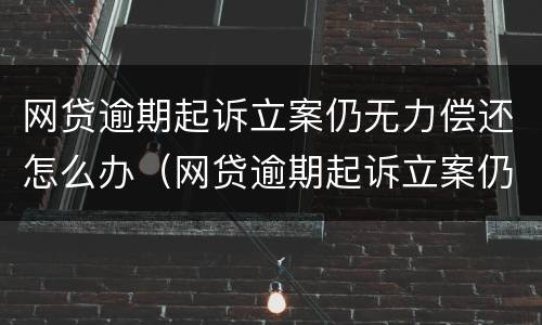 网贷逾期起诉立案仍无力偿还怎么办（网贷逾期起诉立案仍无力偿还怎么办呢）