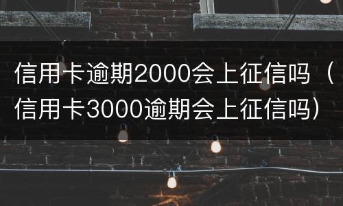 信用卡逾期2000会上征信吗（信用卡3000逾期会上征信吗）