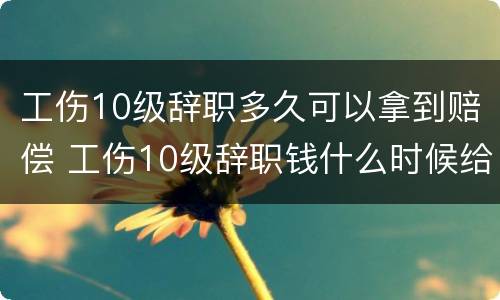 工伤10级辞职多久可以拿到赔偿 工伤10级辞职钱什么时候给