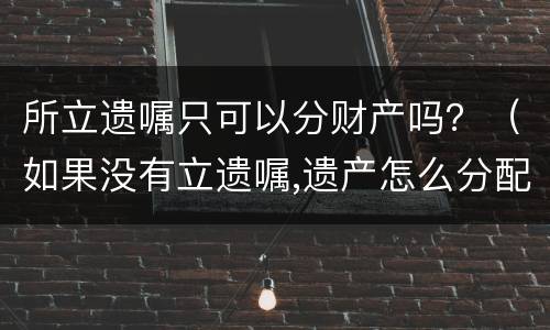 所立遗嘱只可以分财产吗？（如果没有立遗嘱,遗产怎么分配）