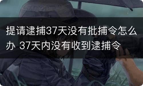 提请逮捕37天没有批捕令怎么办 37天内没有收到逮捕令