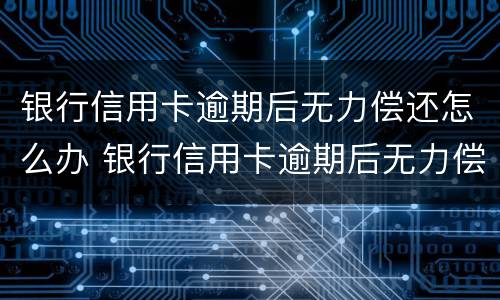 银行信用卡逾期后无力偿还怎么办 银行信用卡逾期后无力偿还怎么办理