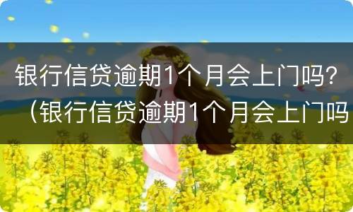 银行信贷逾期1个月会上门吗？（银行信贷逾期1个月会上门吗）