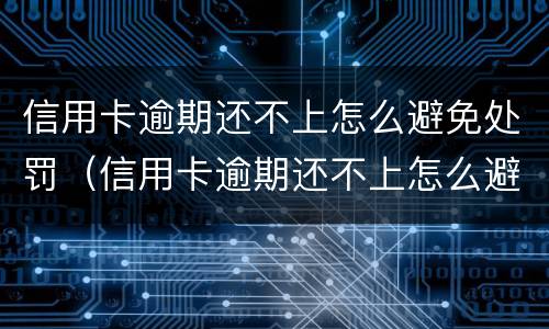 信用卡逾期还不上怎么避免处罚（信用卡逾期还不上怎么避免处罚规定）