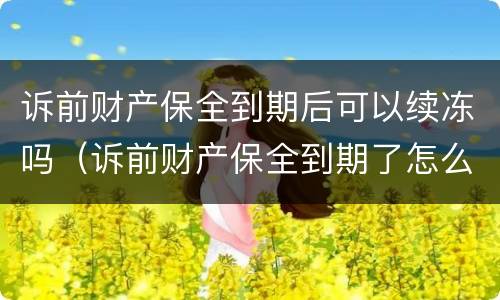 诉前财产保全到期后可以续冻吗（诉前财产保全到期了怎么办）