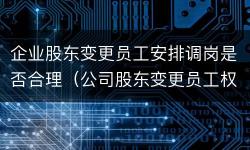 企业股东变更员工安排调岗是否合理（公司股东变更员工权益怎样维护）