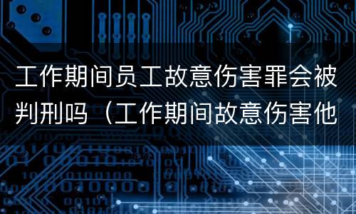 工作期间员工故意伤害罪会被判刑吗（工作期间故意伤害他人,谁负责）