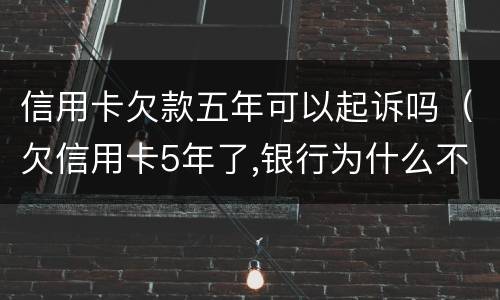 信用卡欠款五年可以起诉吗（欠信用卡5年了,银行为什么不起诉）