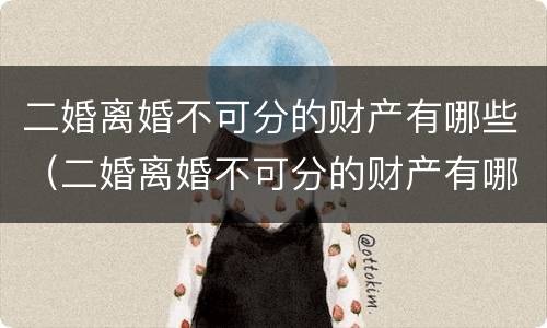 二婚离婚不可分的财产有哪些（二婚离婚不可分的财产有哪些呢）