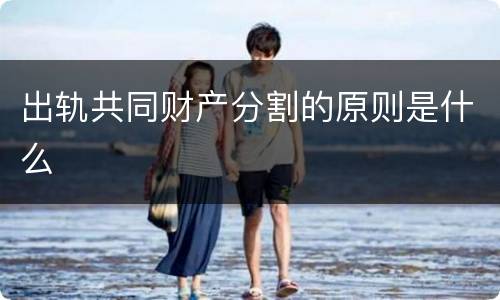 出轨共同财产分割的原则是什么