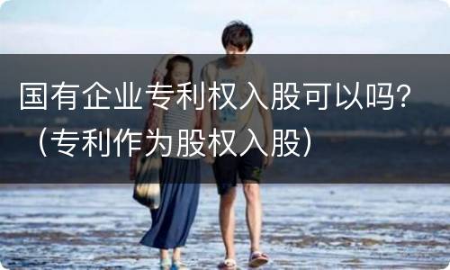 国有企业专利权入股可以吗？（专利作为股权入股）